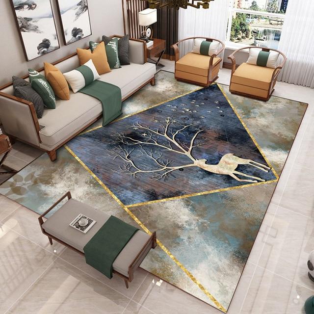Tapis Scandinave Bleu et Vert Asta